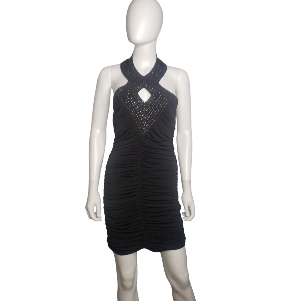CRYSTAL DOLL Sleeveless Studded Little Black Dress Size 5